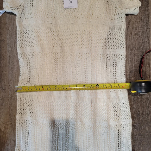 Jessica Simmpson Elegant Cream Knit Maxi Dress - Picture 10 of 13